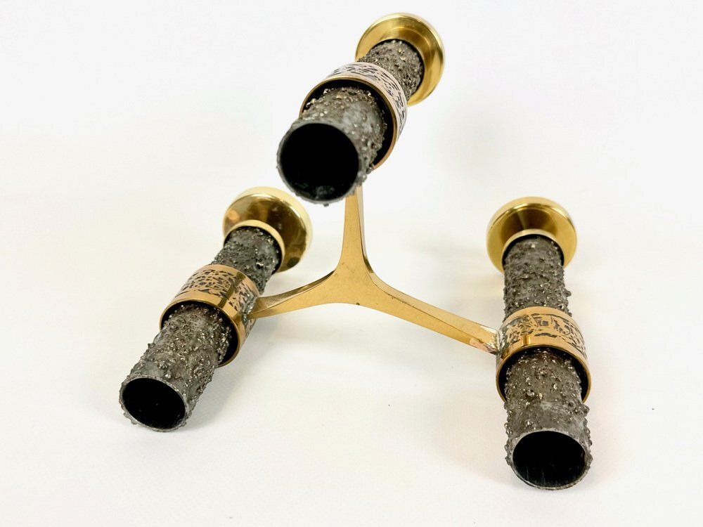 Brutalist Polished Copper Candleholder, 1970s photo vinterior