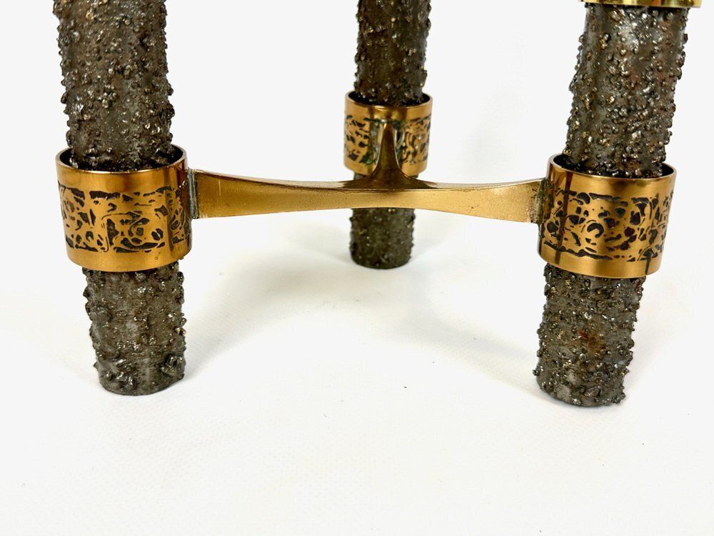 Brutalist Polished Copper Candleholder, 1970s photo buy