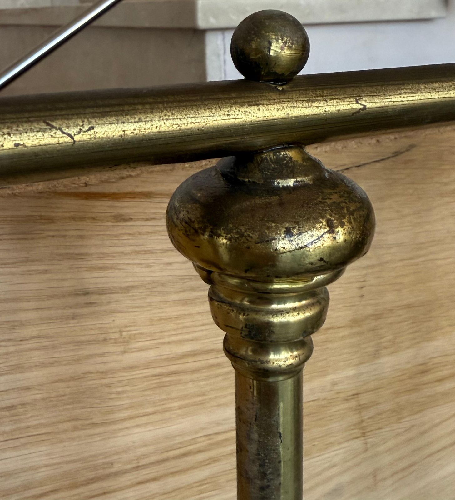 photo vinterior Early 20th Antique French Brass  & Bronze Bed , Queen  Size