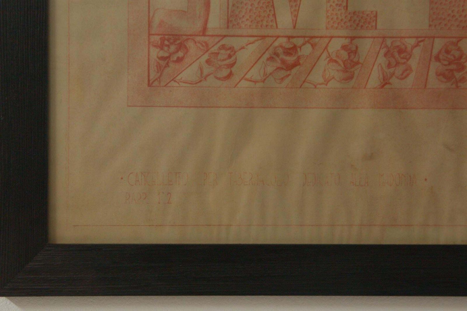 Italian Futurist Design For A Tabernacle Gate Dedicated To The Virgin Mary, Red photo furniture