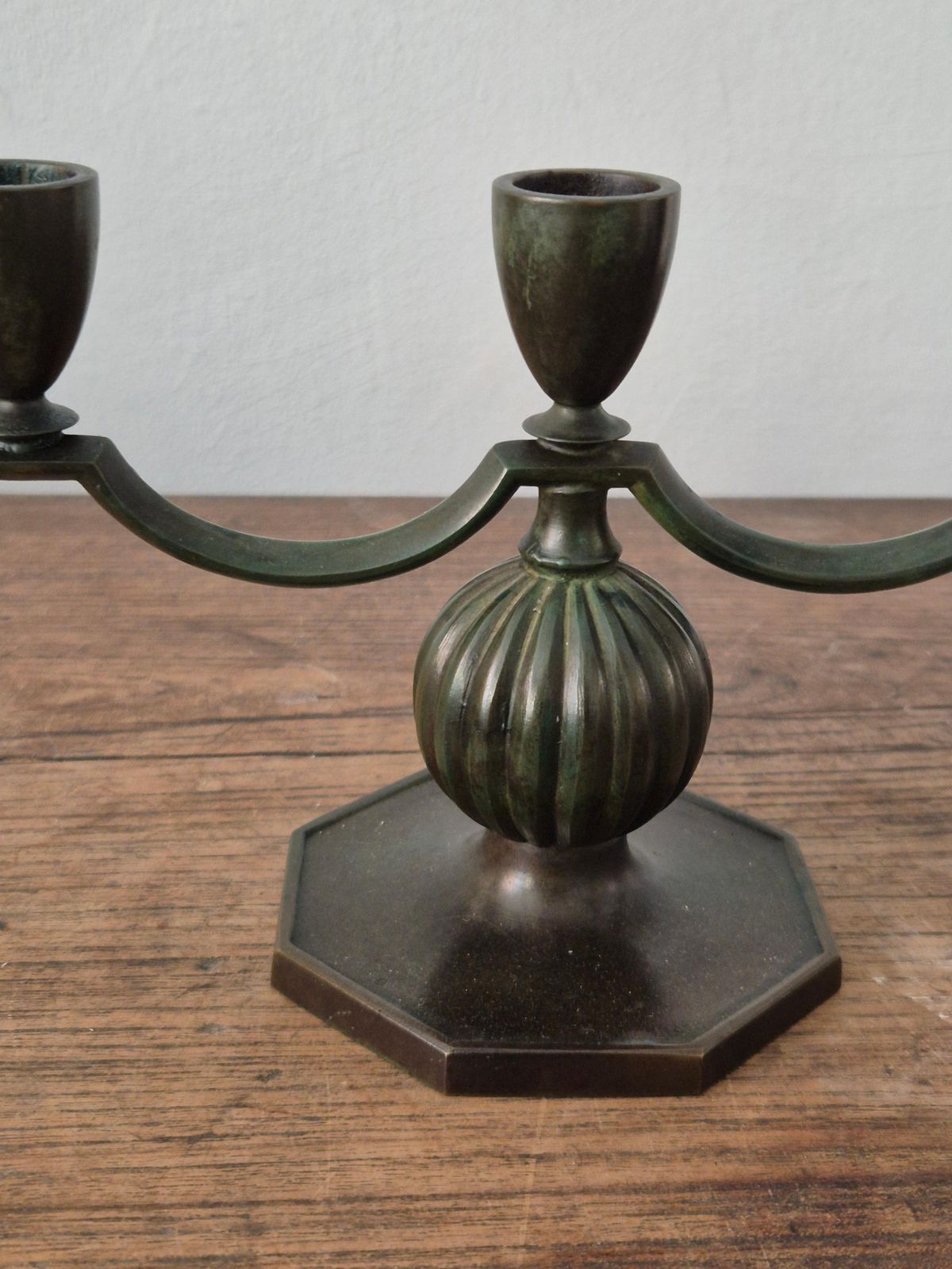 Elegant Swedish Grace Candelabra In Solid Bronze By Jacob ängman, Gab photo Home Decor