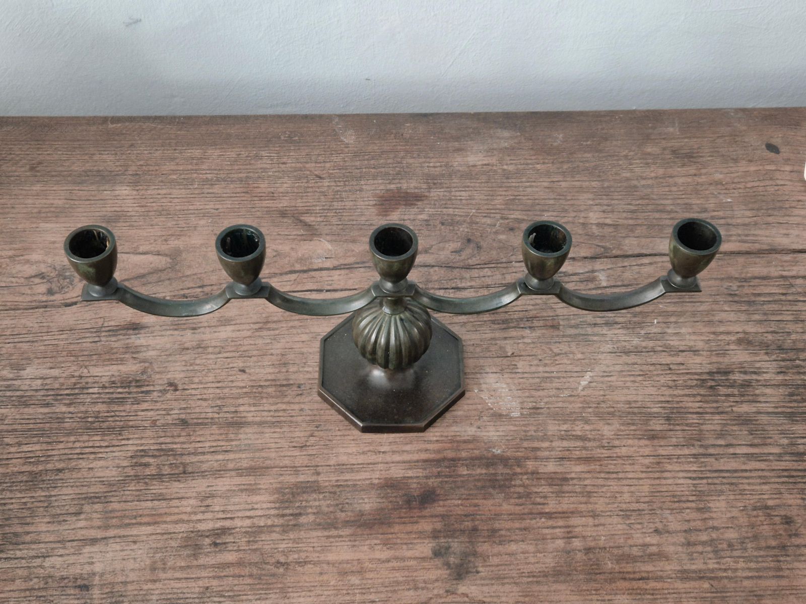 Elegant Swedish Grace Candelabra In Solid Bronze By Jacob ängman, Gab photo buy
