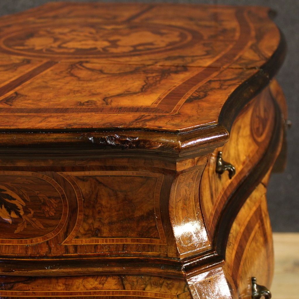 20th Century Louis XV Style Inlaid Lombard Dressing Table photo for sale