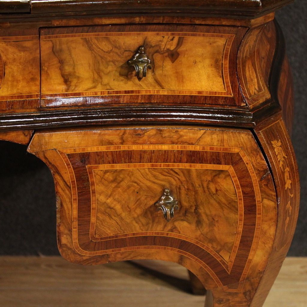 20th Century Louis XV Style Inlaid Lombard Dressing Table photo vintage