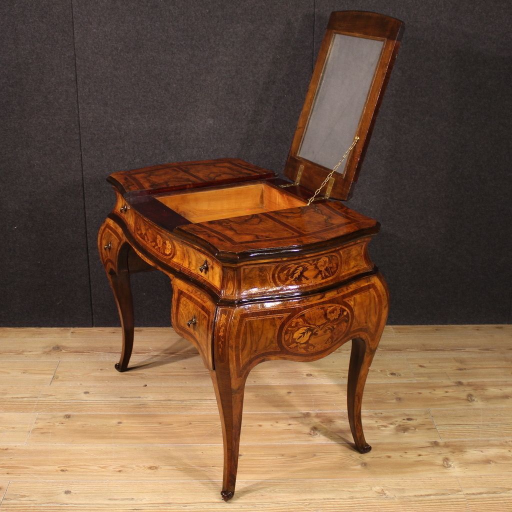 4700.0 20th Century Louis XV Style Inlaid Lombard Dressing Table photo
