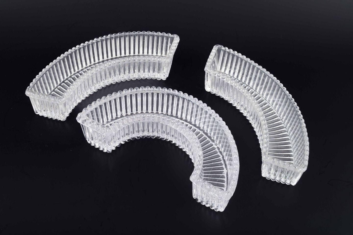 Baccarat, France. A Set Of Three Curved Trays In Crystal Glass. Ca. 1930s photo furniture