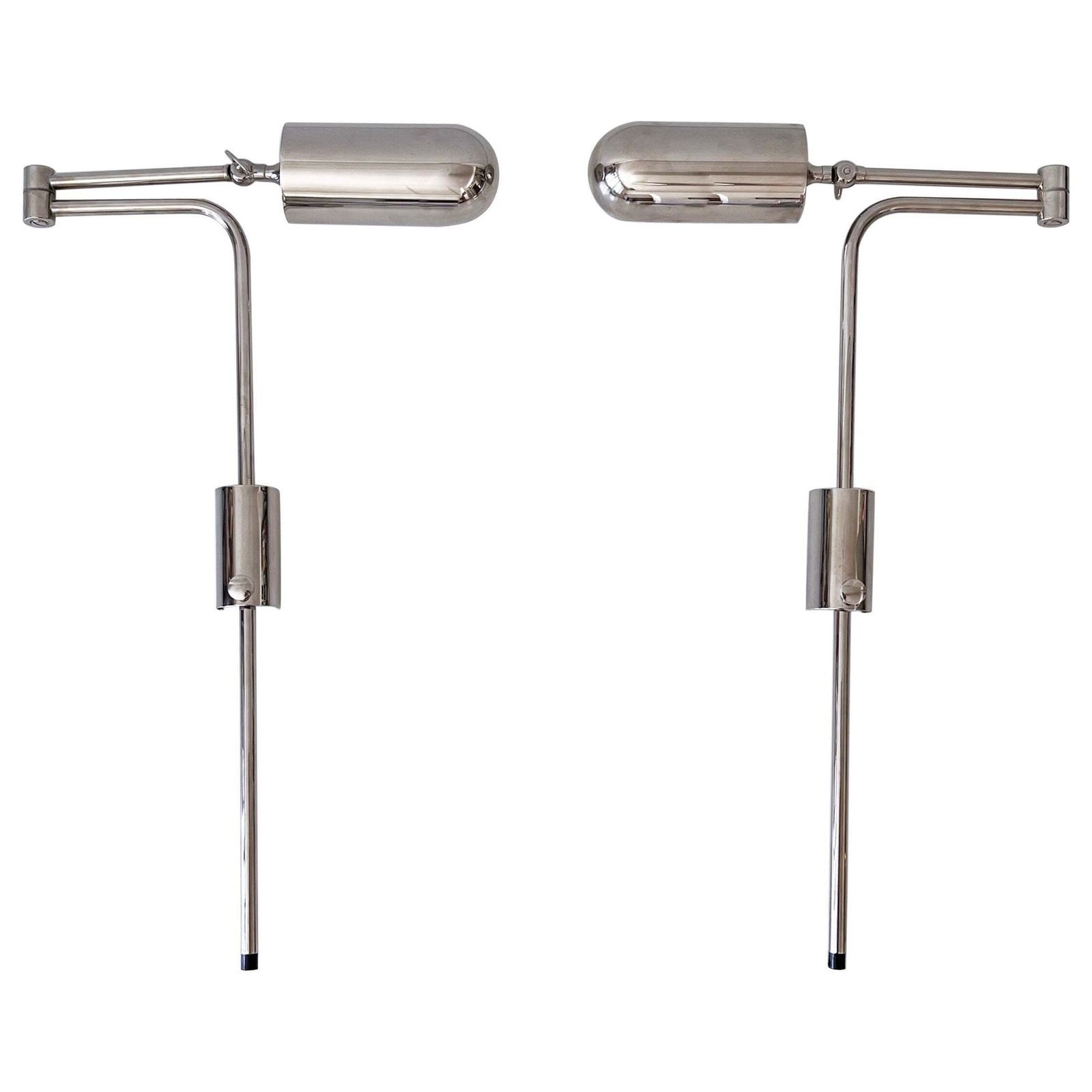 Set Of Two Articulated Wall Lamps Or Reading Lights By Florian Schulz 1970s