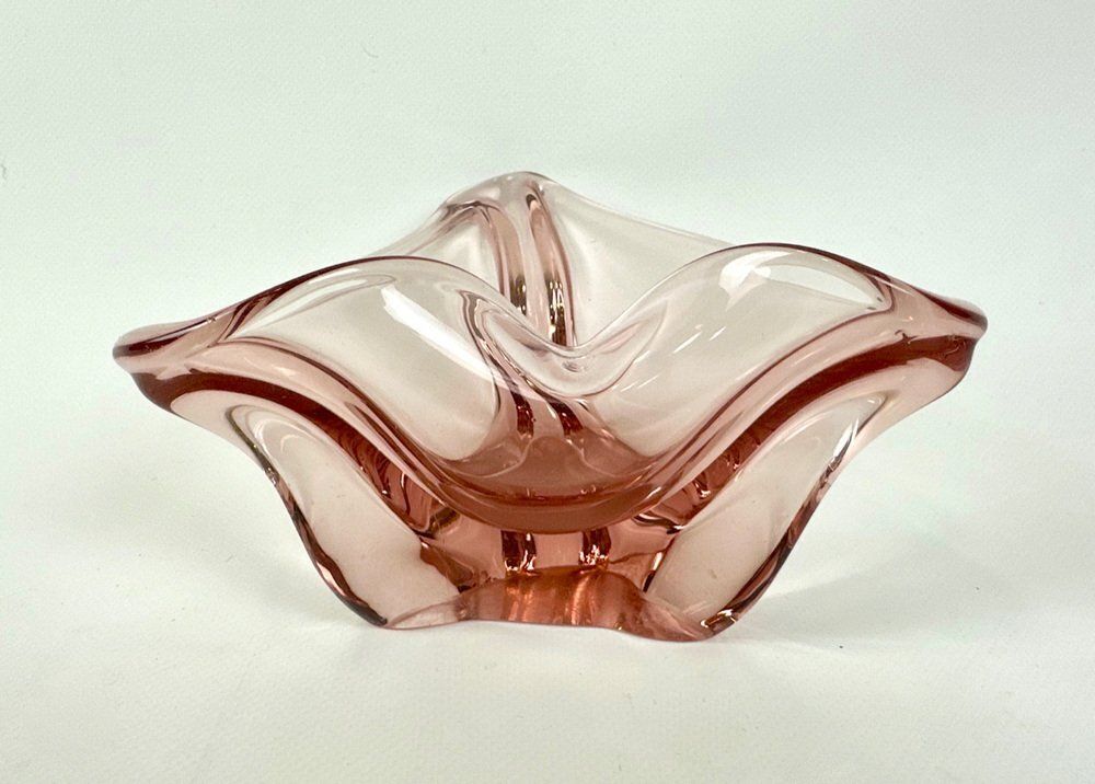 photo for sale Bohemian Art Glass Ashtray Attributed To Josef Hospodka For Chribska Glassworks, 1960s