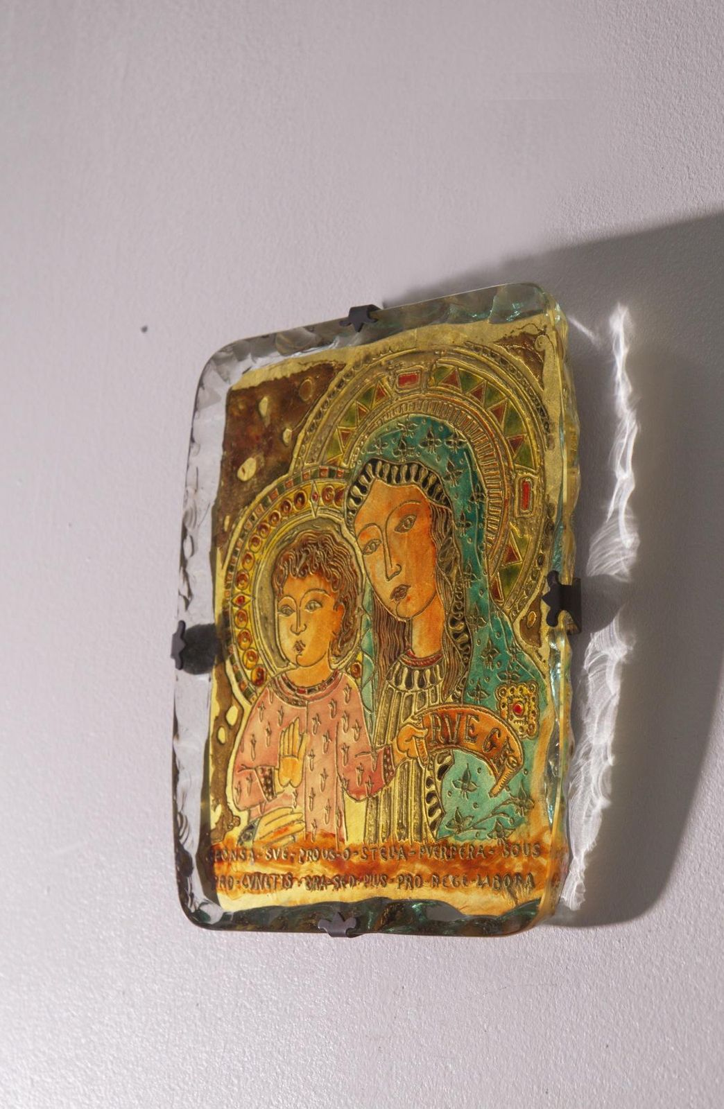 photo furniture Fontana Arte Madonna And Child Wall Panel In Art Glass