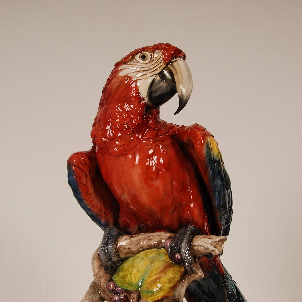 photo furniture Italian Art Deco Porcelain Macaw Or Parrot In The Style Of Cacciapuoti For Capodimonte, Early 20th Century