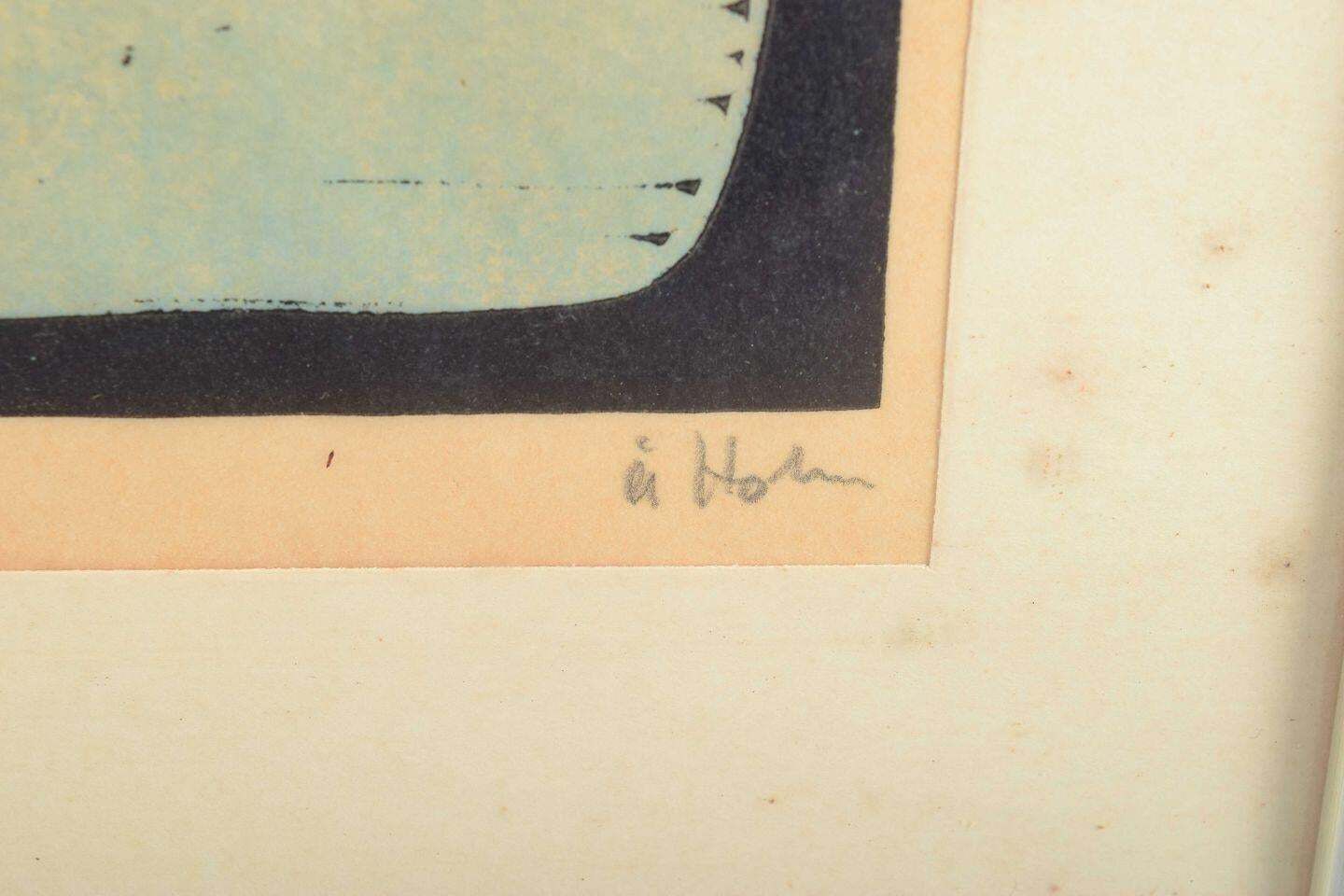åke Holm. Print On Paper. Adam And Eve In The Garden Of Eden. Mid 20th C. photo 149.0