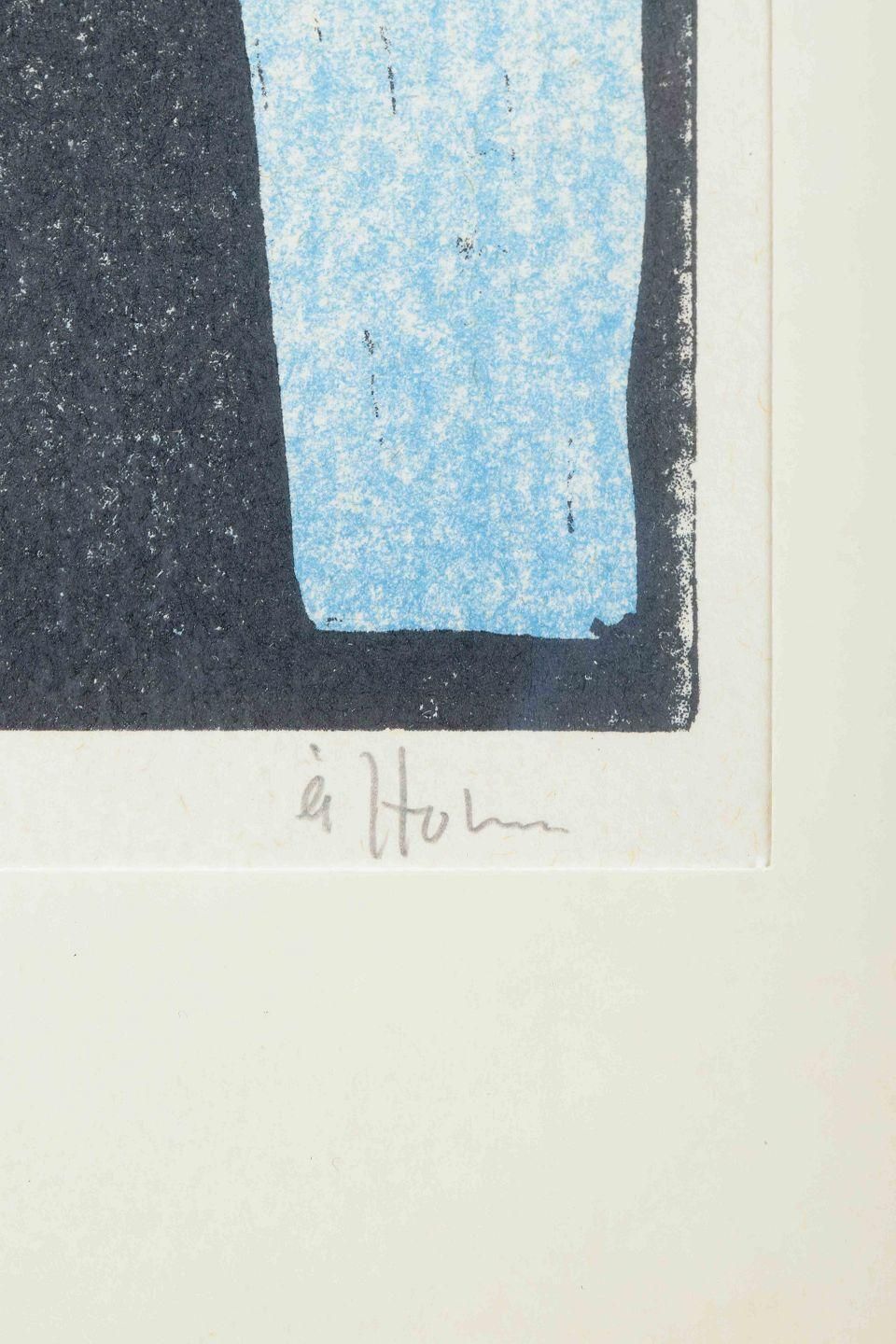 åke Holm, Sweden. Black And White Woodcut. Laban And His Daughters, 1978. photo Art