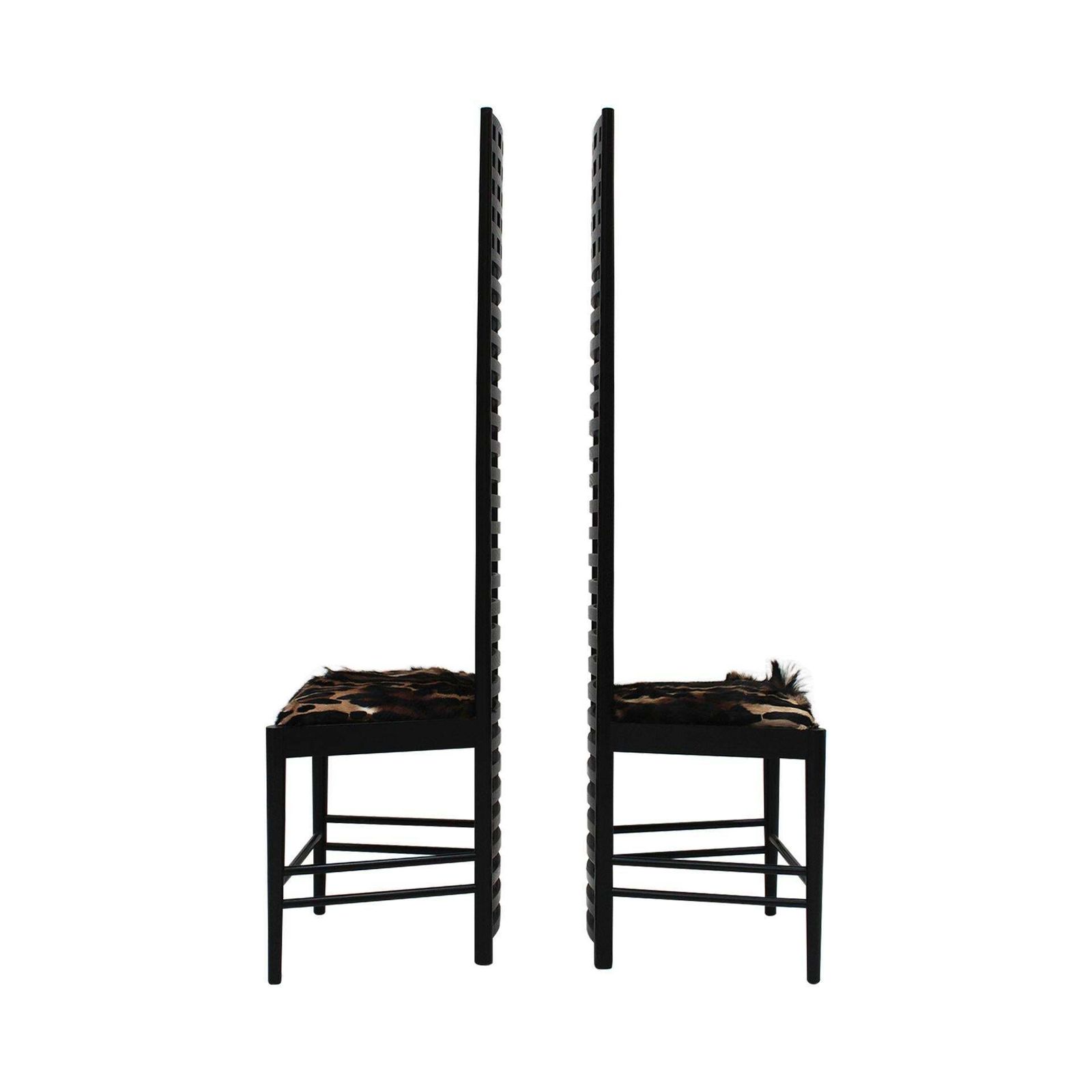 Mid Century Modern Mackintosh "292 Hill House 1" Italian Pair Of Ashwood Chairs photo for sale