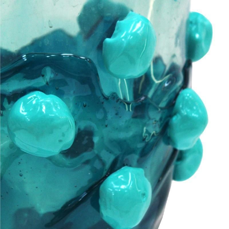 Contemporary Blue And Clear Resin Vase From The Fish Collection By Gaetano Pesce photo 769.0