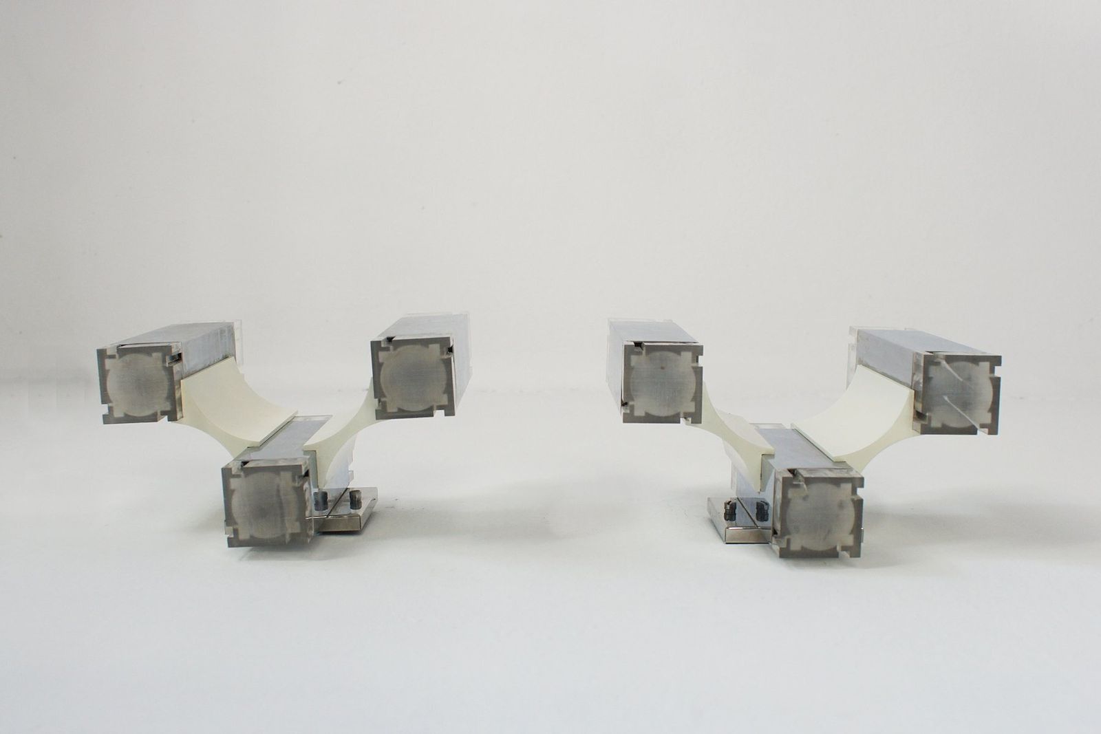 Cubic Wall Lamps By Gaetano Sciolari For Sciolari Illuminazione, Italy, 1970s, Set Of 2 photo vinterior