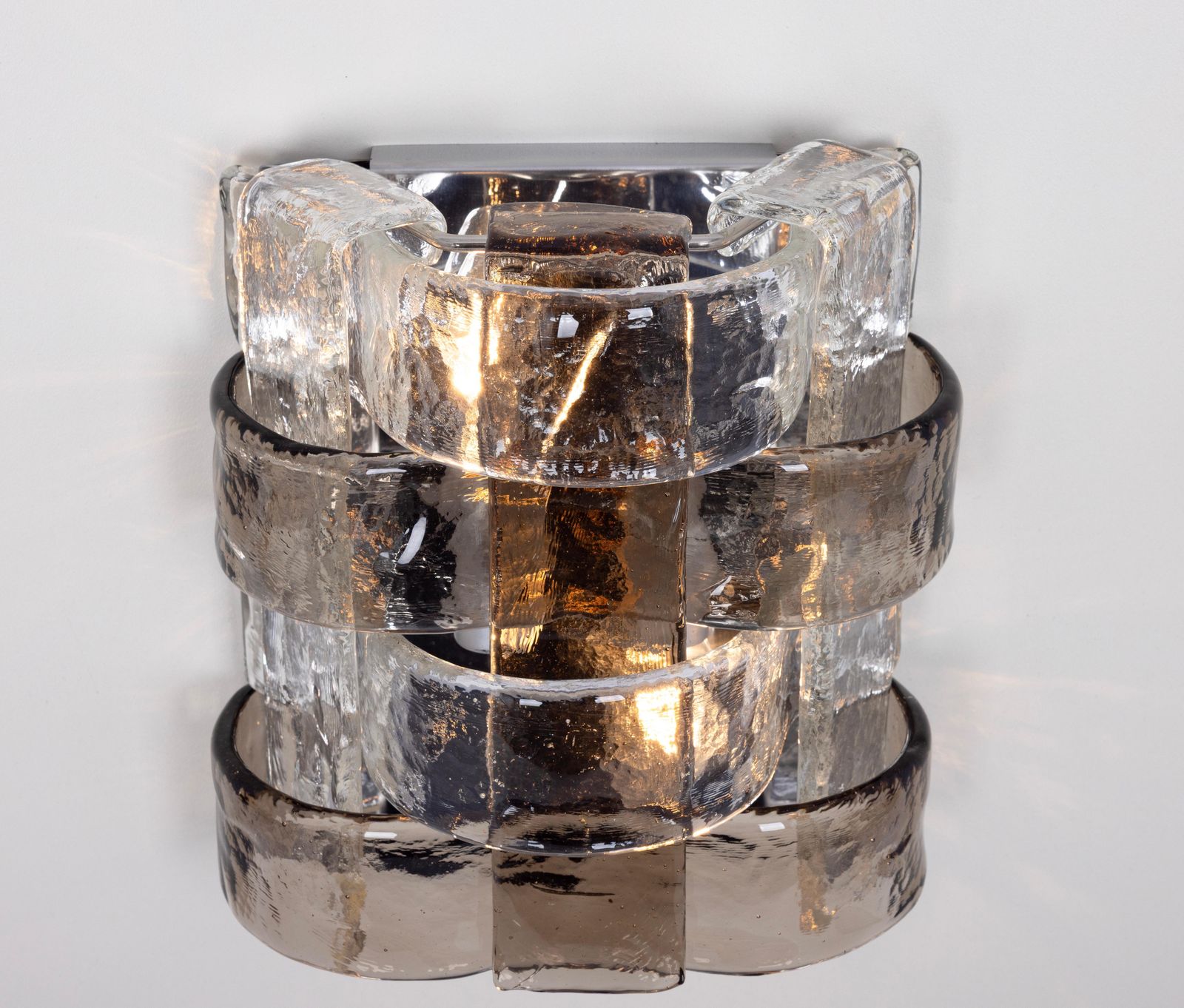 Pair Of Murano Glass Sconces Designed By Carlo Nason, Kalmar, Austria, 1970s photo vintage