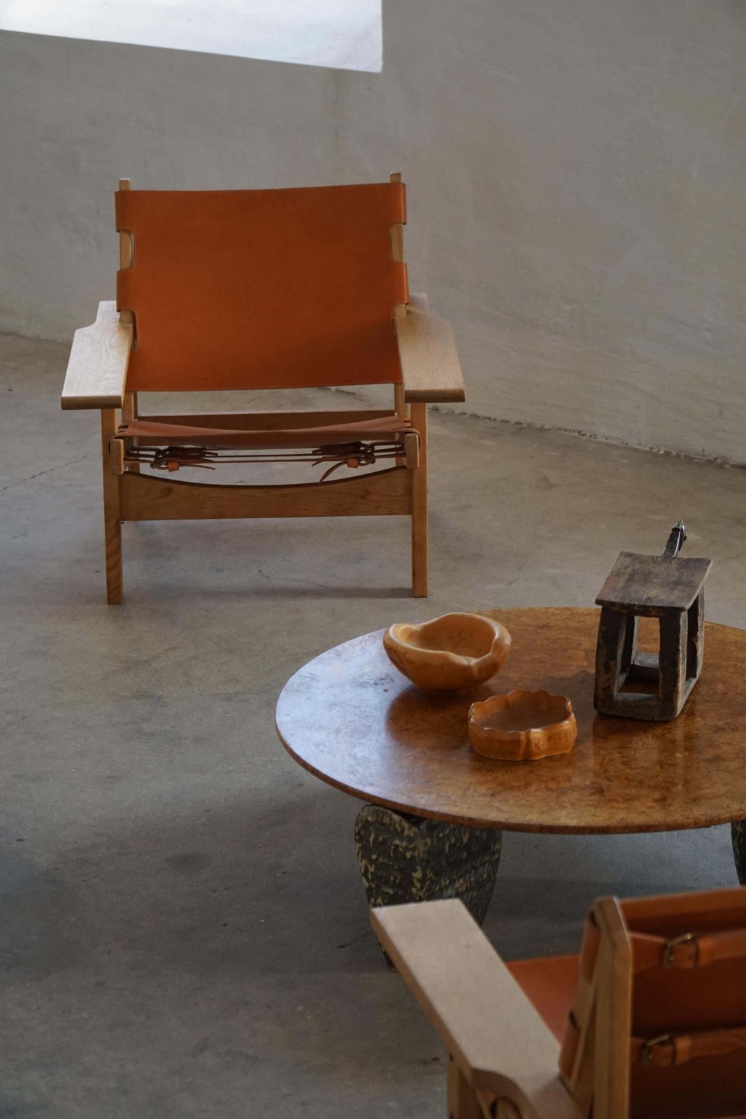 Pair Of Hunting Chairs In Oak & Leather By Kurt østervig, Danish Modern, 1960s photo vintage