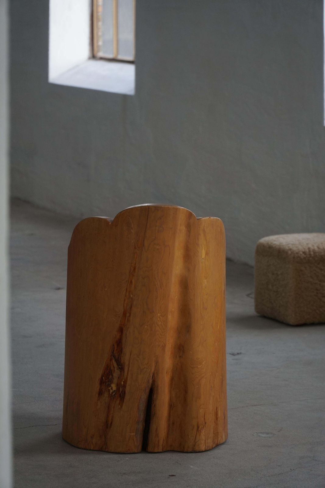 photo buy Modern Stump Chair In Solid Pine, By A Swedish Cabinetmaker, Wabi Sabi, 1960s