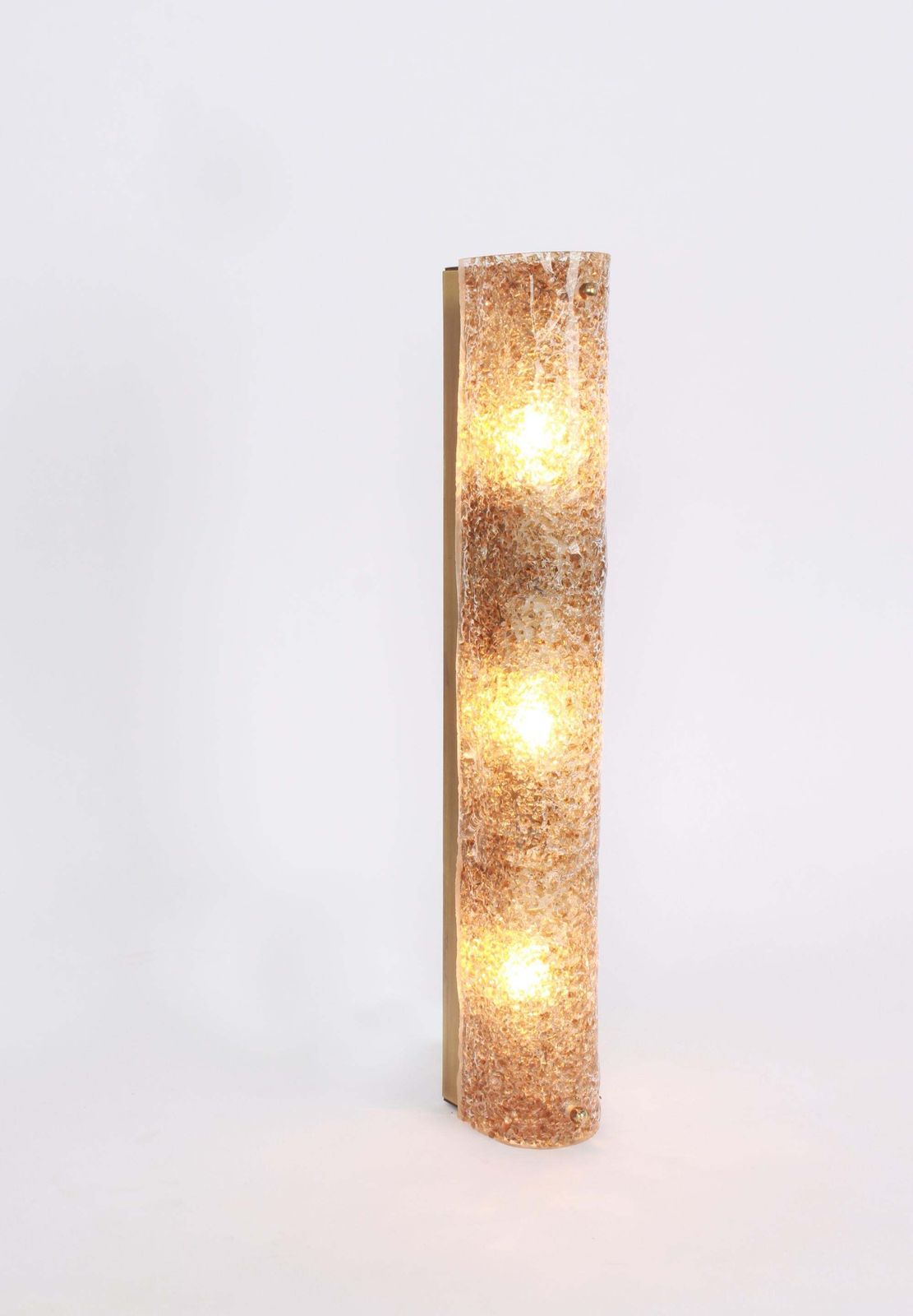1 Of 2 Dark Toned Murano Glass Wall Sconce By Hillebrand, Germany, 1970s photo vintage