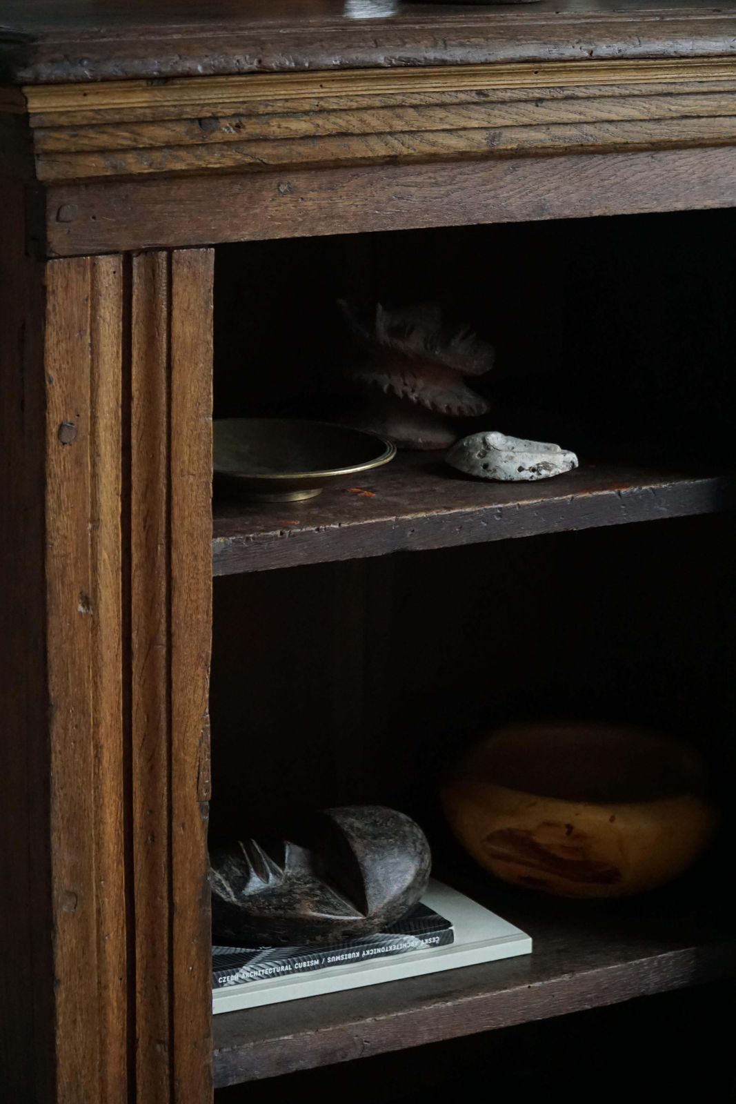 Mid 19th Century, Rustic French Solid Oak Cabinet With Paneled Door, Baroque photo 2134.0