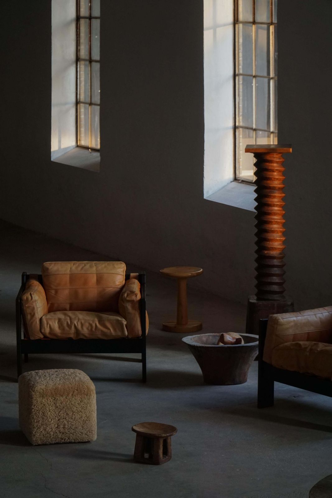 Pair Of Rud Thygesen & Johnny Sørensen Easy Chairs In Wood And Leather, 1970s photo buy