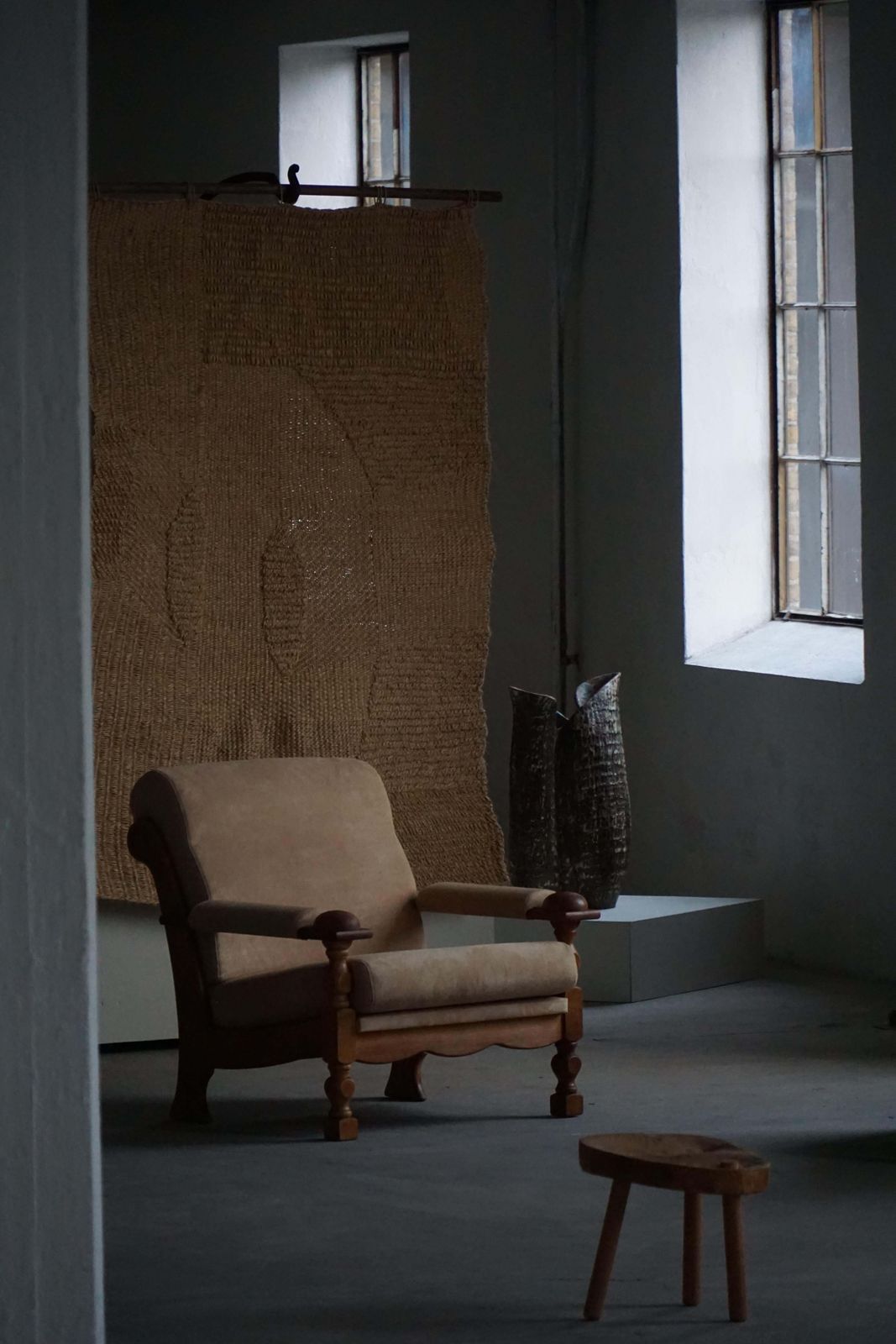 Mid 20th Century, Pair Of Armhairs By Henning Kjærnulf, Oak & Alcantara, 1960s photo 4419.0