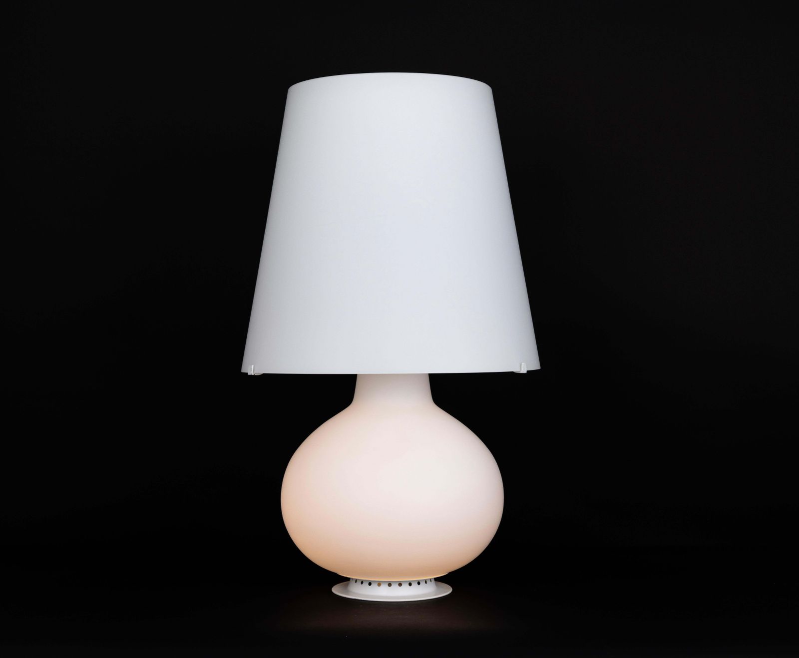 Stunning Large Glass Table Lamps By Fontana Arte, Italy , 1980s photo Verlichting