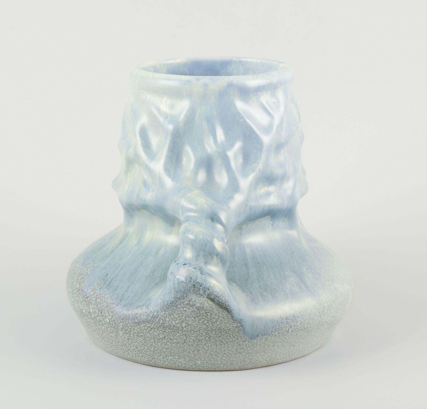 Höganäs, Sweden. Large Art Nouveau Ceramic Vase With Two Handles. Approx. 1900 photo 305.0