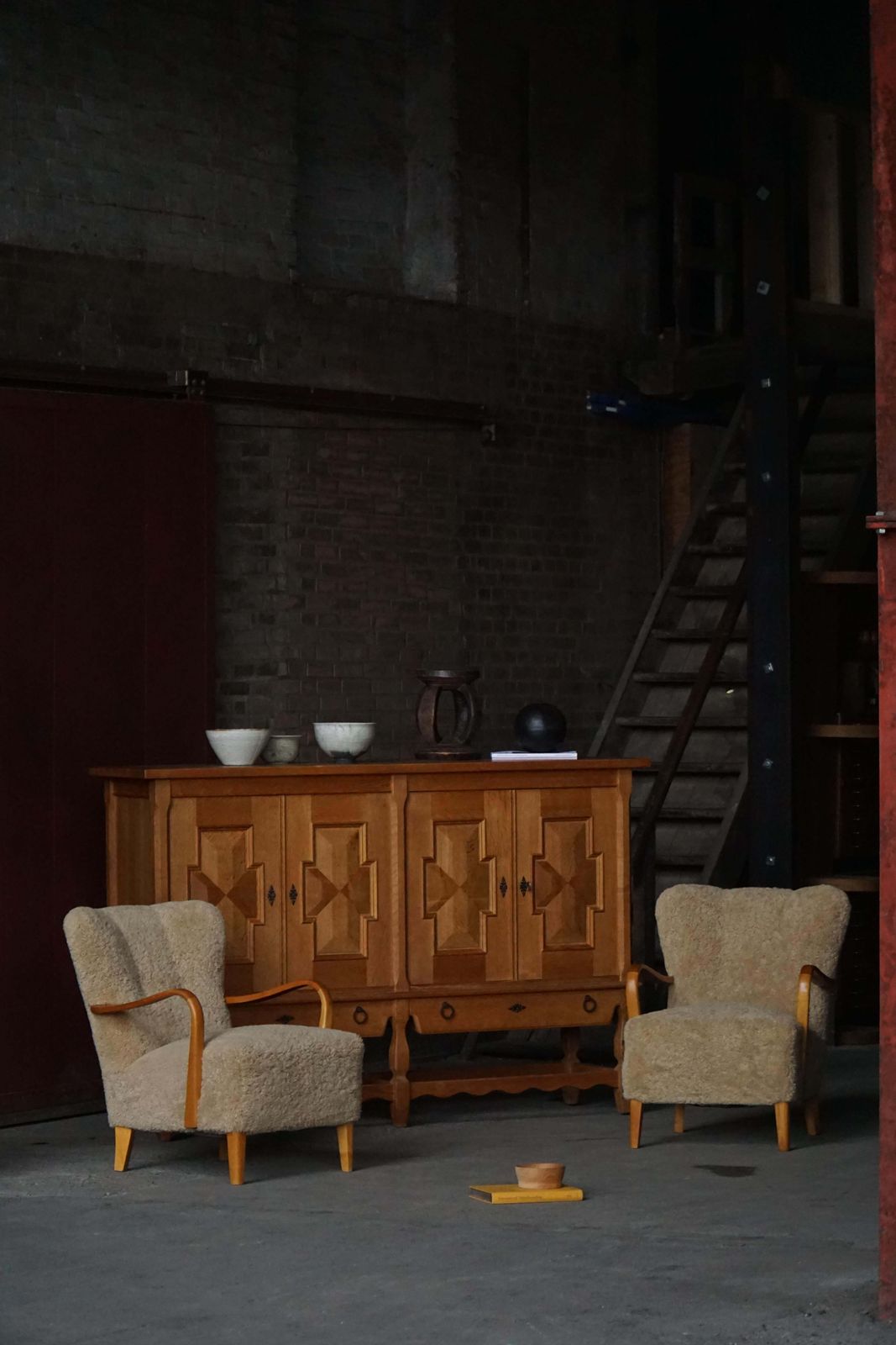 Mid Century Modern, Pair Of Swedish Lounge Chairs In Birch & Lambswool, 1960s photo furniture