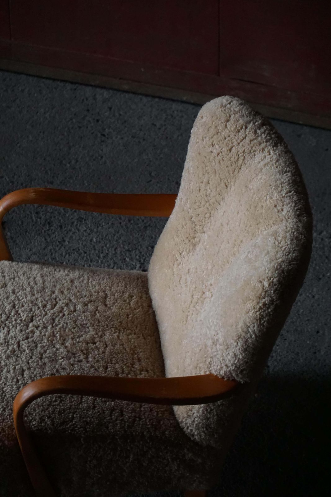 Mid Century Modern, Pair Of Swedish Lounge Chairs In Birch & Lambswool, 1960s photo vinterior