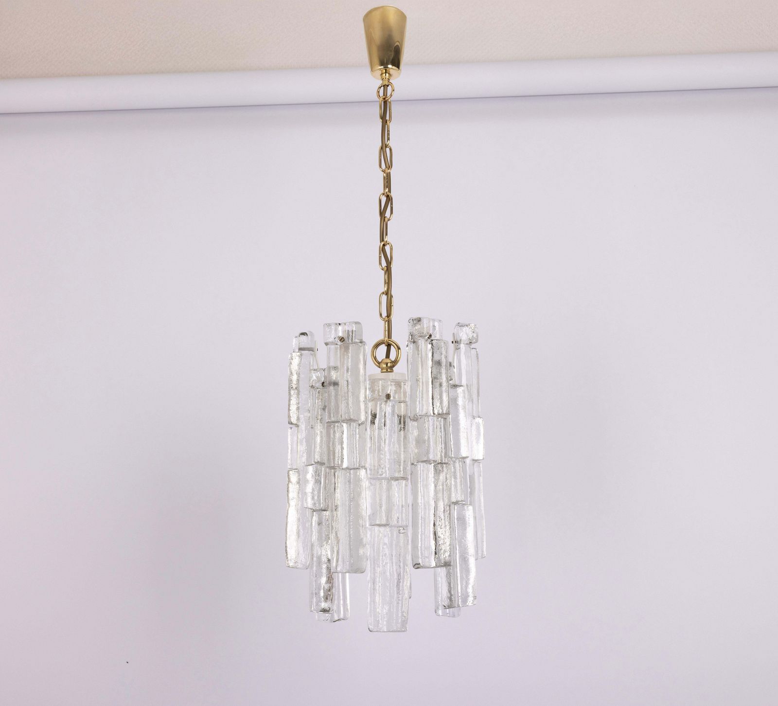 1 Of 8 Rare Murano Ice Glass Pendant Lights   Ruba, By Kalmar, Austria, 1970s photo furniture