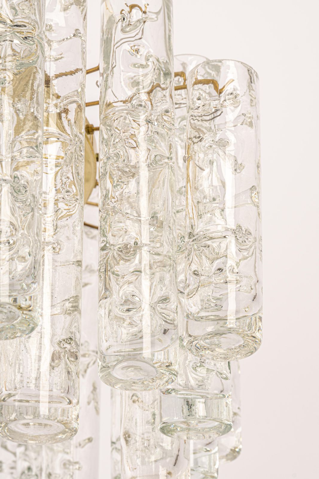 1 Of 4 Stunning Murano Glass Tubes Chandelier By Doria, Germany, 1960s photo for sale