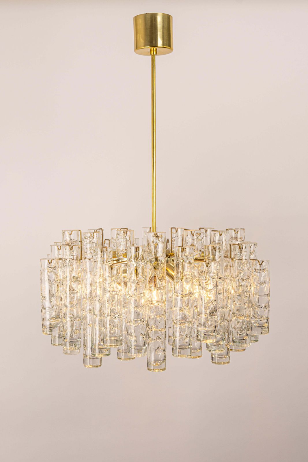 1 Of 4 Stunning Murano Glass Tubes Chandelier By Doria, Germany, 1960s photo 2125.0