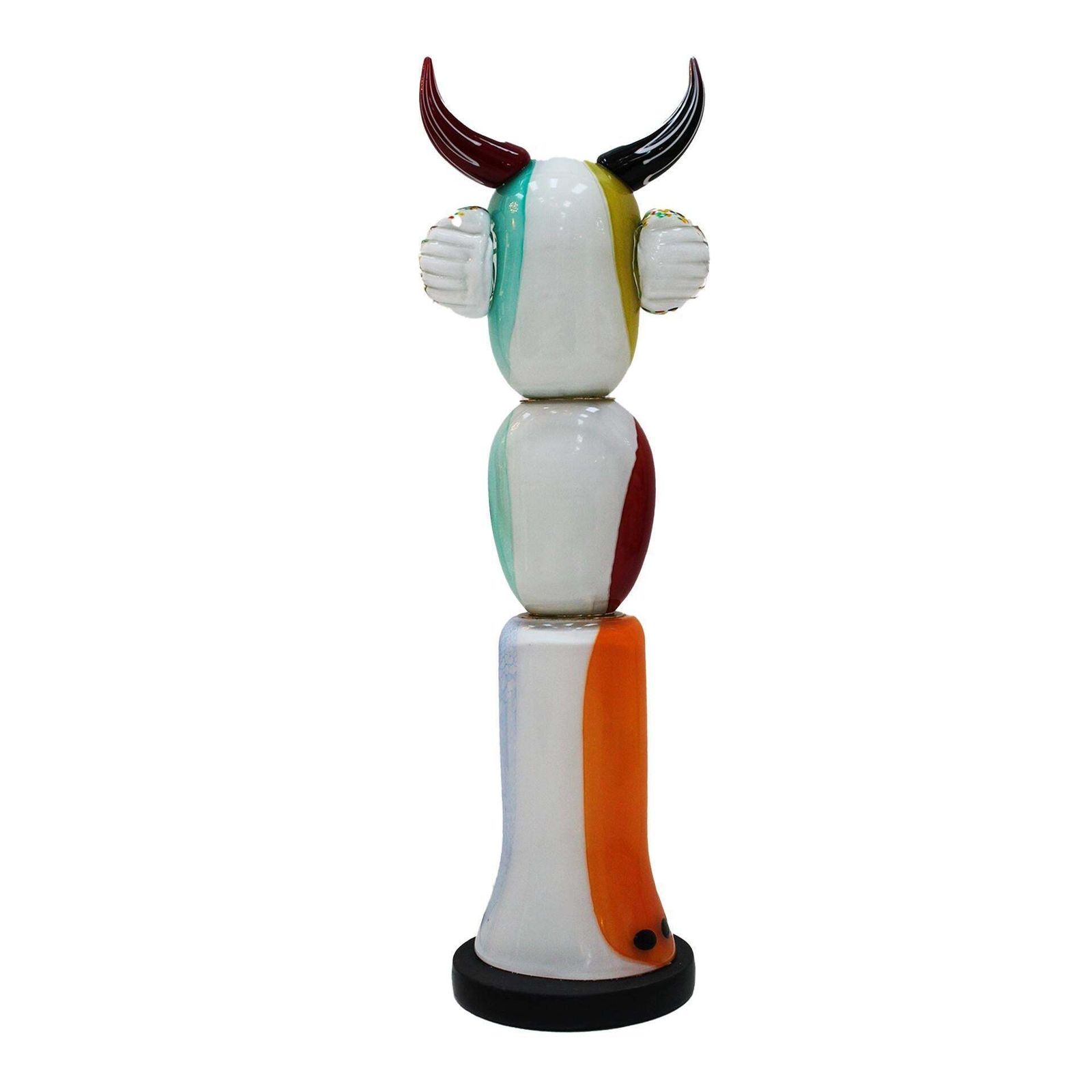 Mid Century Colored Murano Glass Sculpture By Alessandro Barbaro. Italy, 1970s photo Art