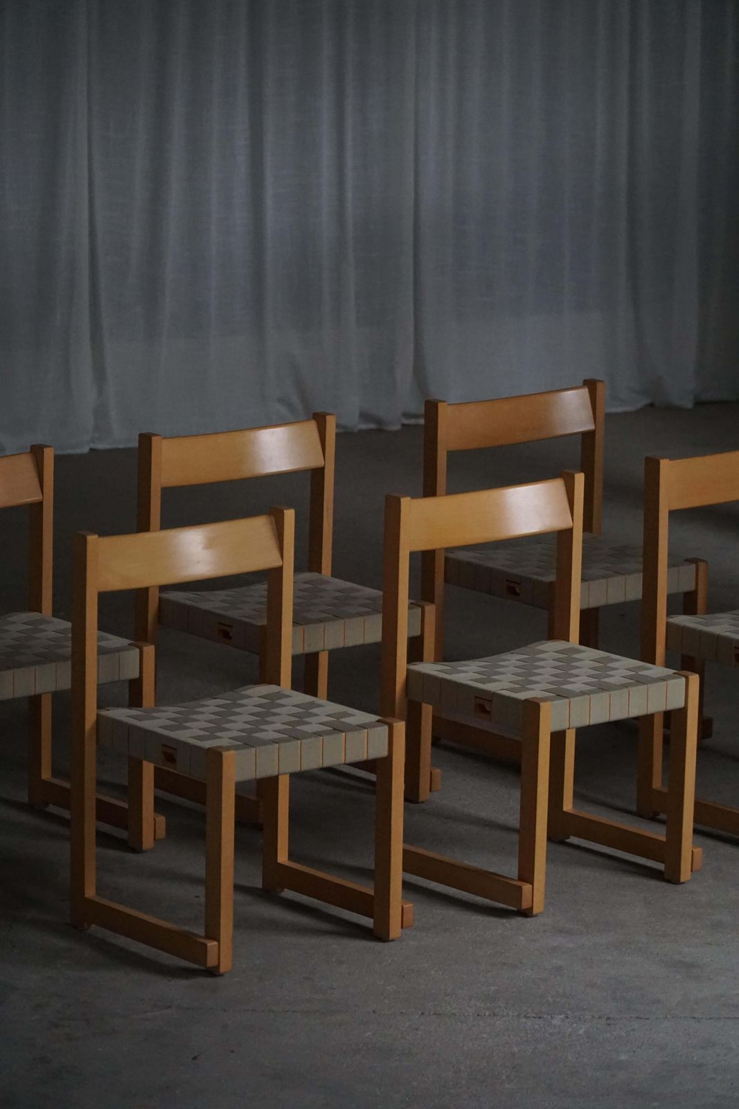 Hans J. Wegner, ‘Koldinghus’ Chairs In Beech With Woven Seat, Set Of 6, 1988 photo furniture