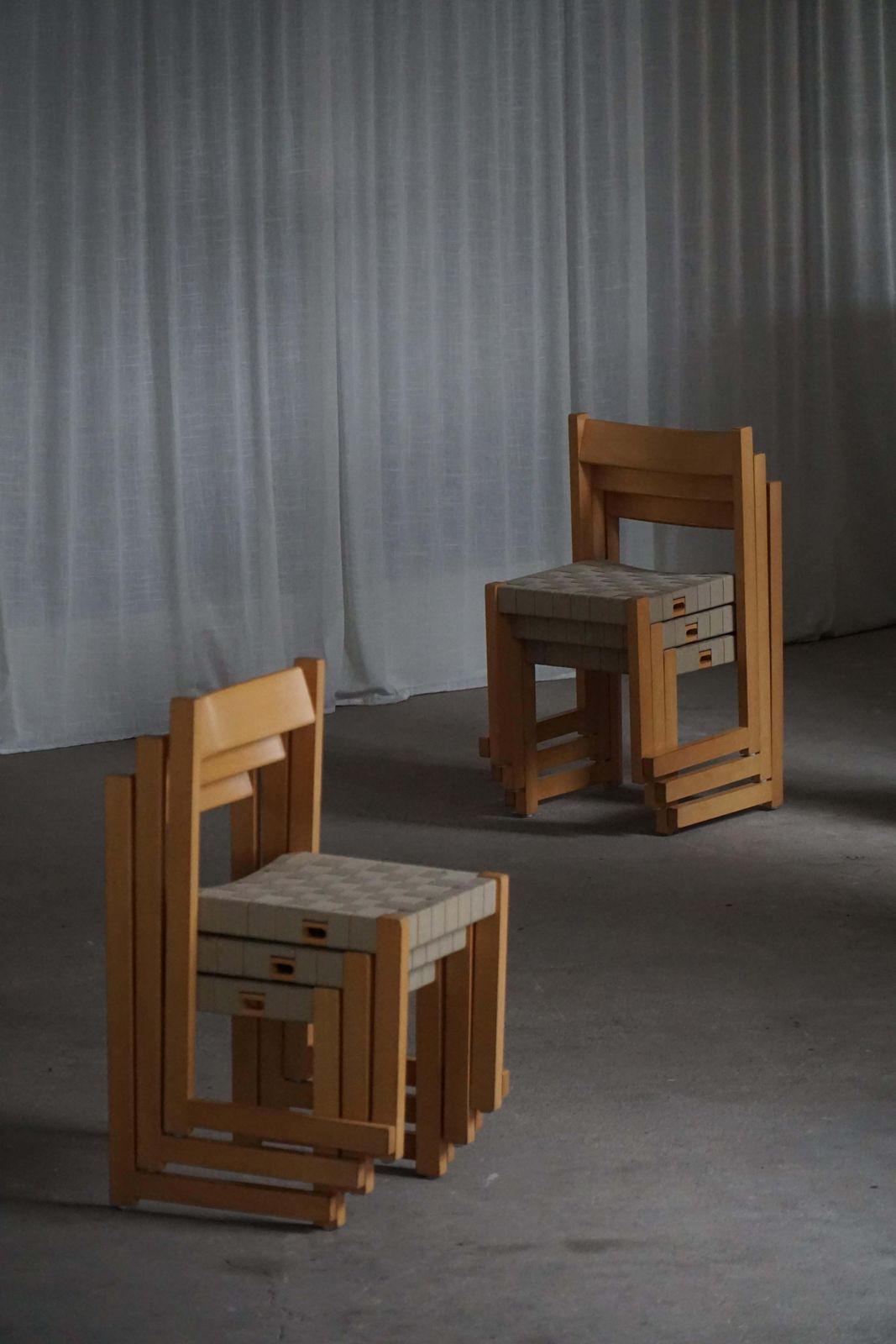 Hans J. Wegner, ‘Koldinghus’ Chairs In Beech With Woven Seat, Set Of 6, 1988 photo for sale
