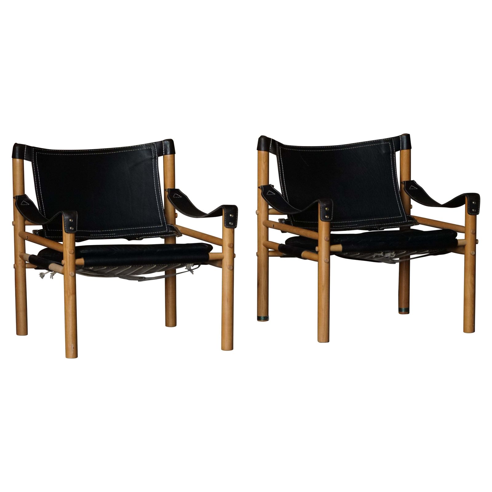 Pair Of Sirocco Safari Chairs By Arne Norell For Arne Norell Ab, Sweden, 1960s