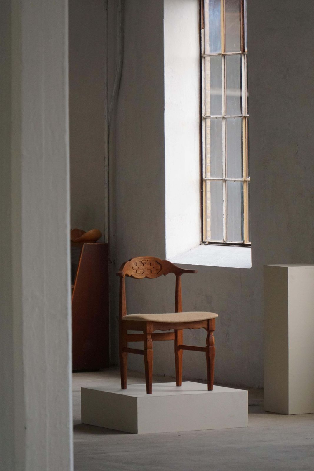 Henning Kjærnulf, Set Of 8 Chairs In Oak & Hessian, Danish Mid Century, 1960s photo for sale