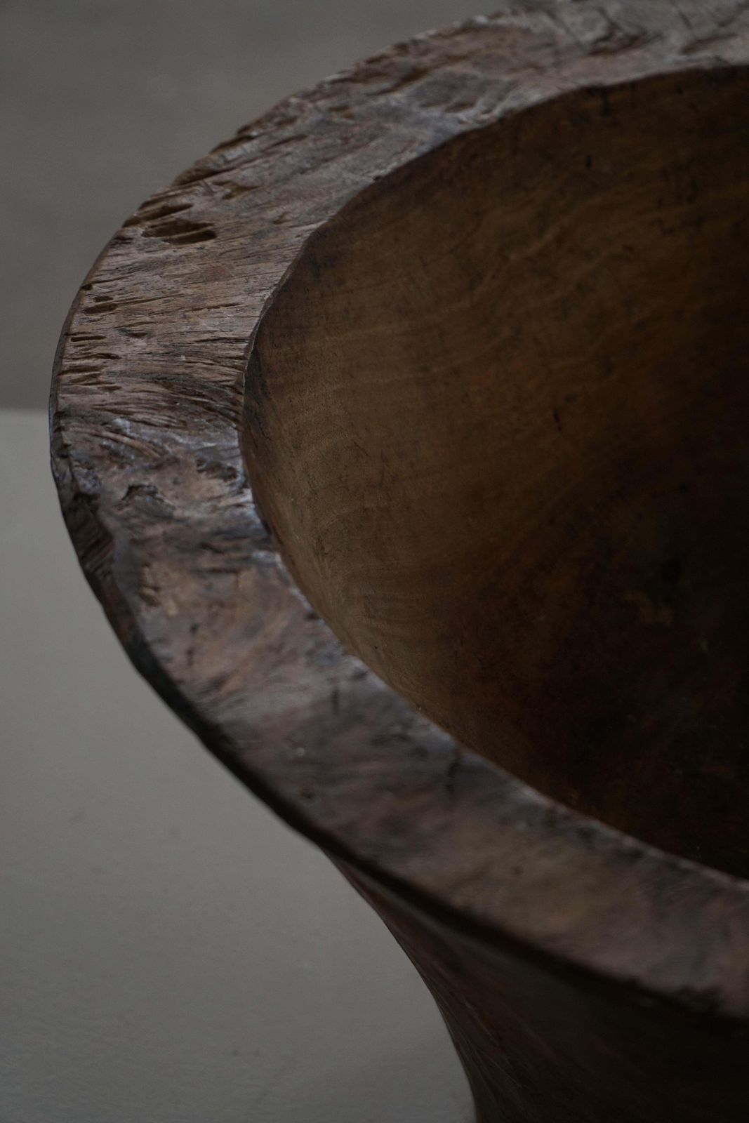 Home Decor Large Hand Carved African Wooden Bowl, Mid 20th Century photo