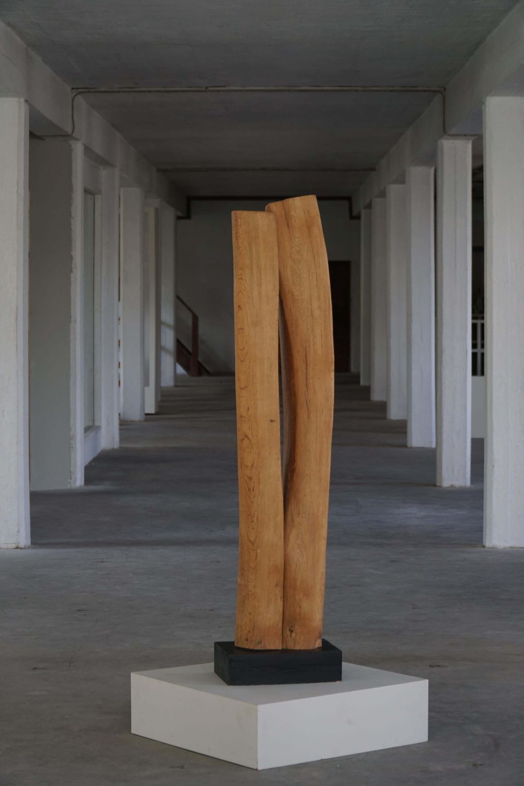 Large Wooden Sculpture "Joy" By Ole Wettergren, Danish Modern, 1980s photo for sale