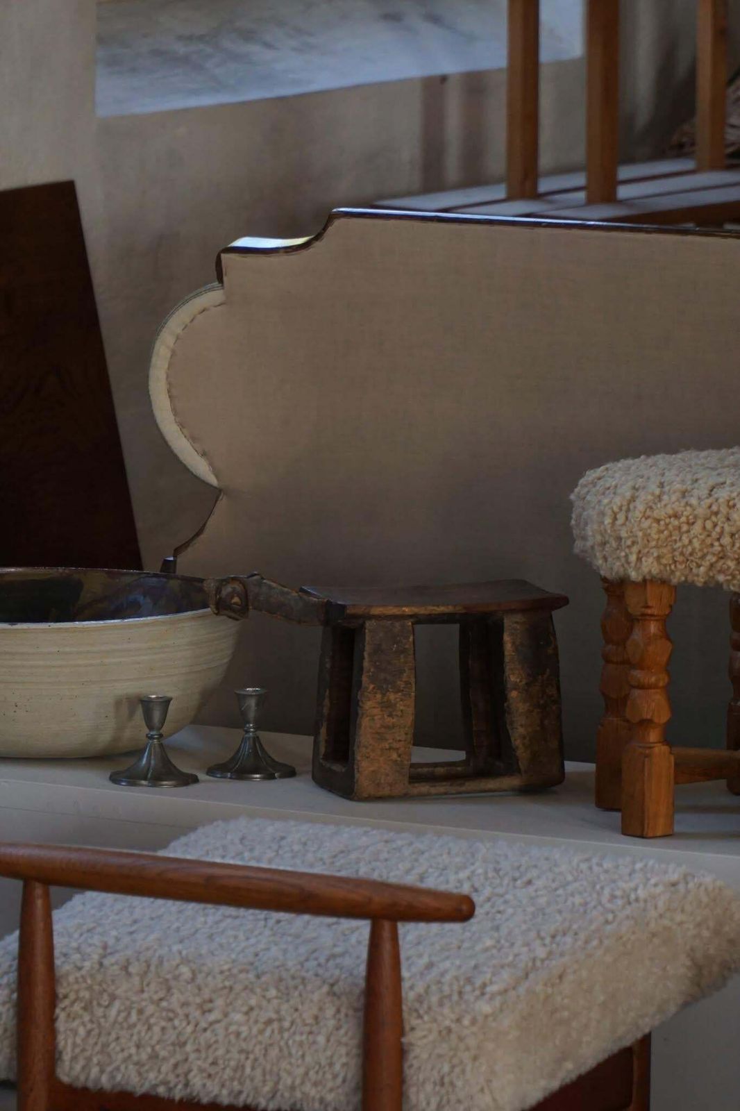 Early 20th Century, Carved Wooden Lobi Stool, Burkina Faso, African photo furniture