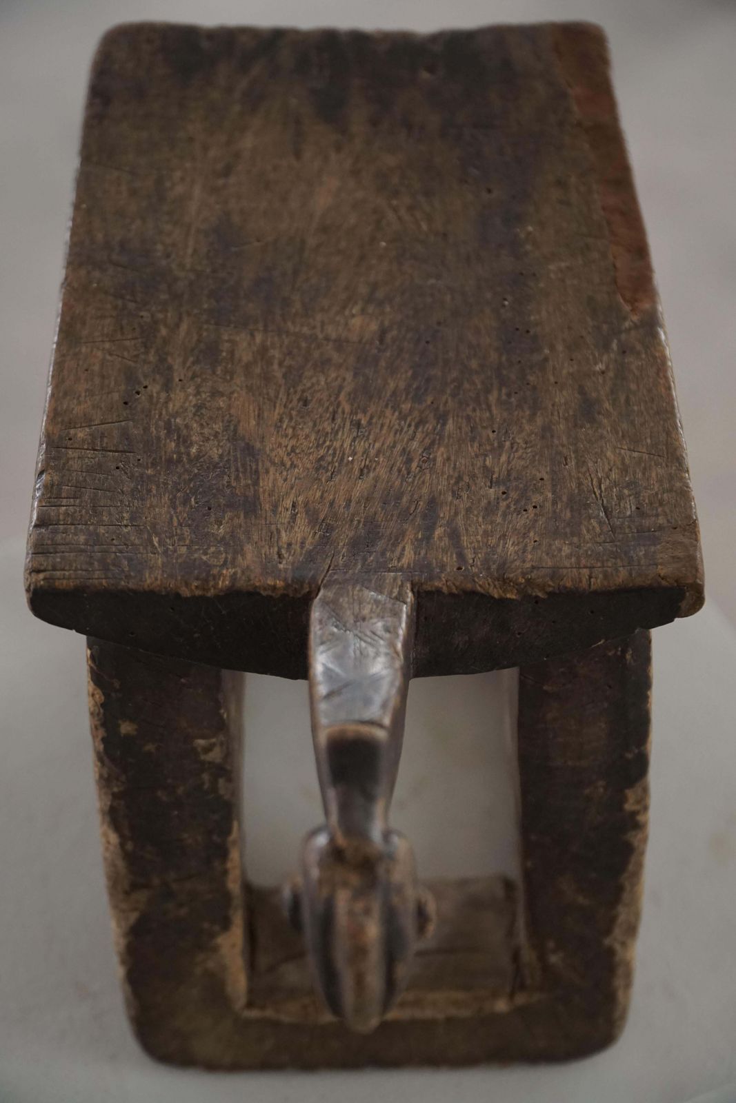 507.0 Early 20th Century, Carved Wooden Lobi Stool, Burkina Faso, African photo