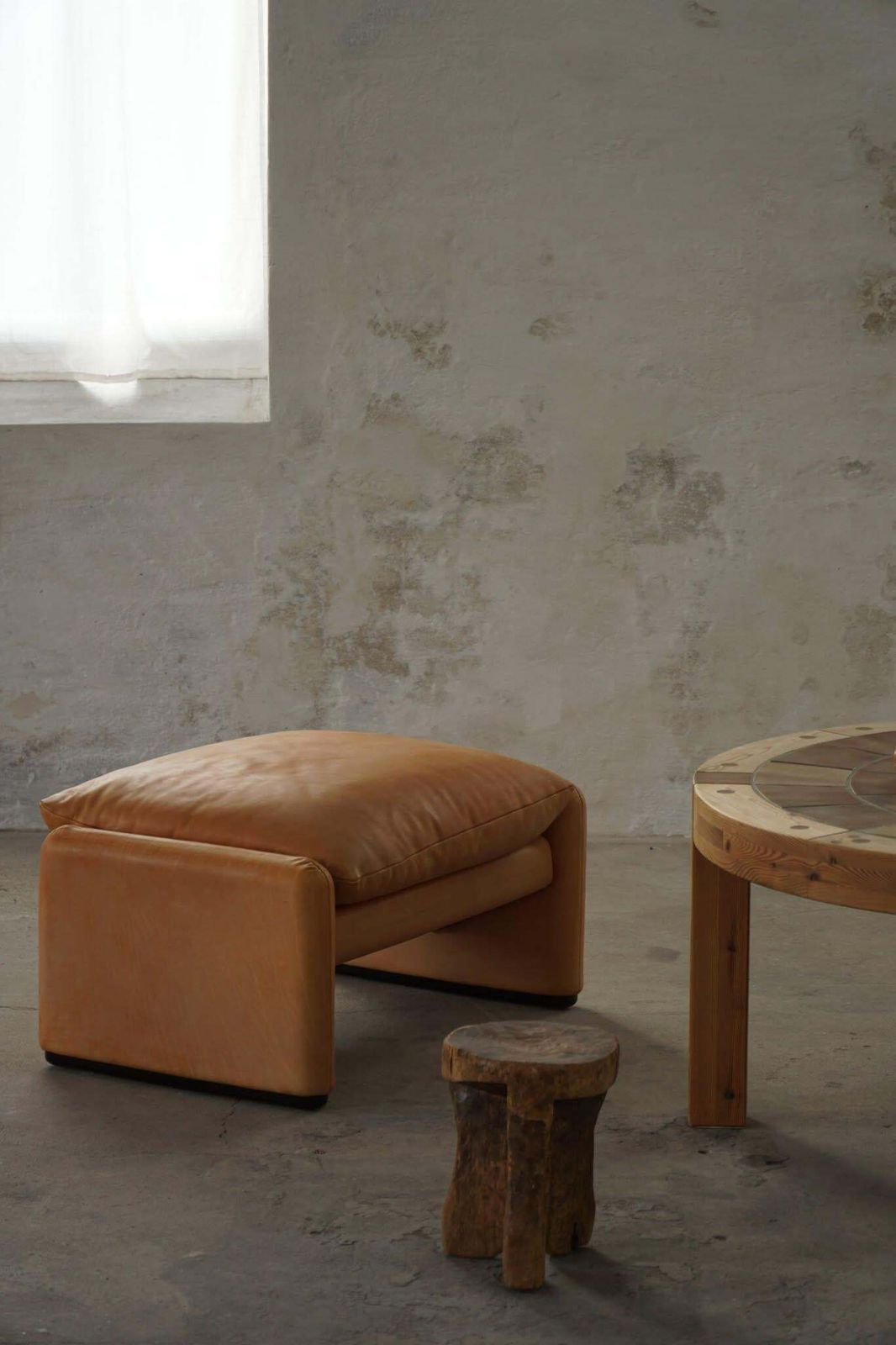 Maralunga Ottoman In Leather, Vico Magistretti For Cassina, Italian Modern, 1973 photo vintage
