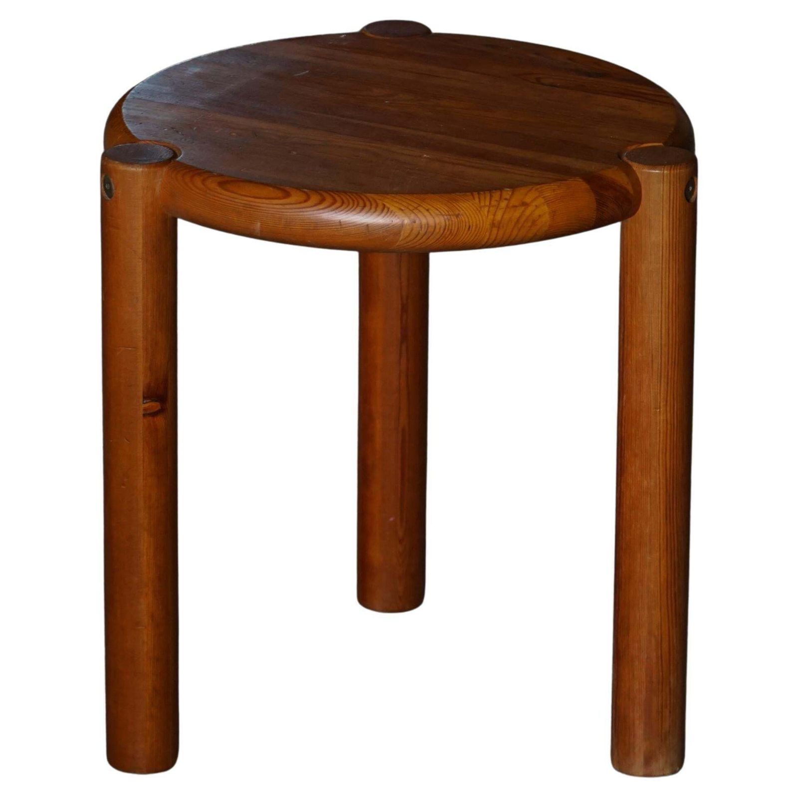 20th Century, Scandinavian Modern Tripod Stool With Circular Seat, 1970s