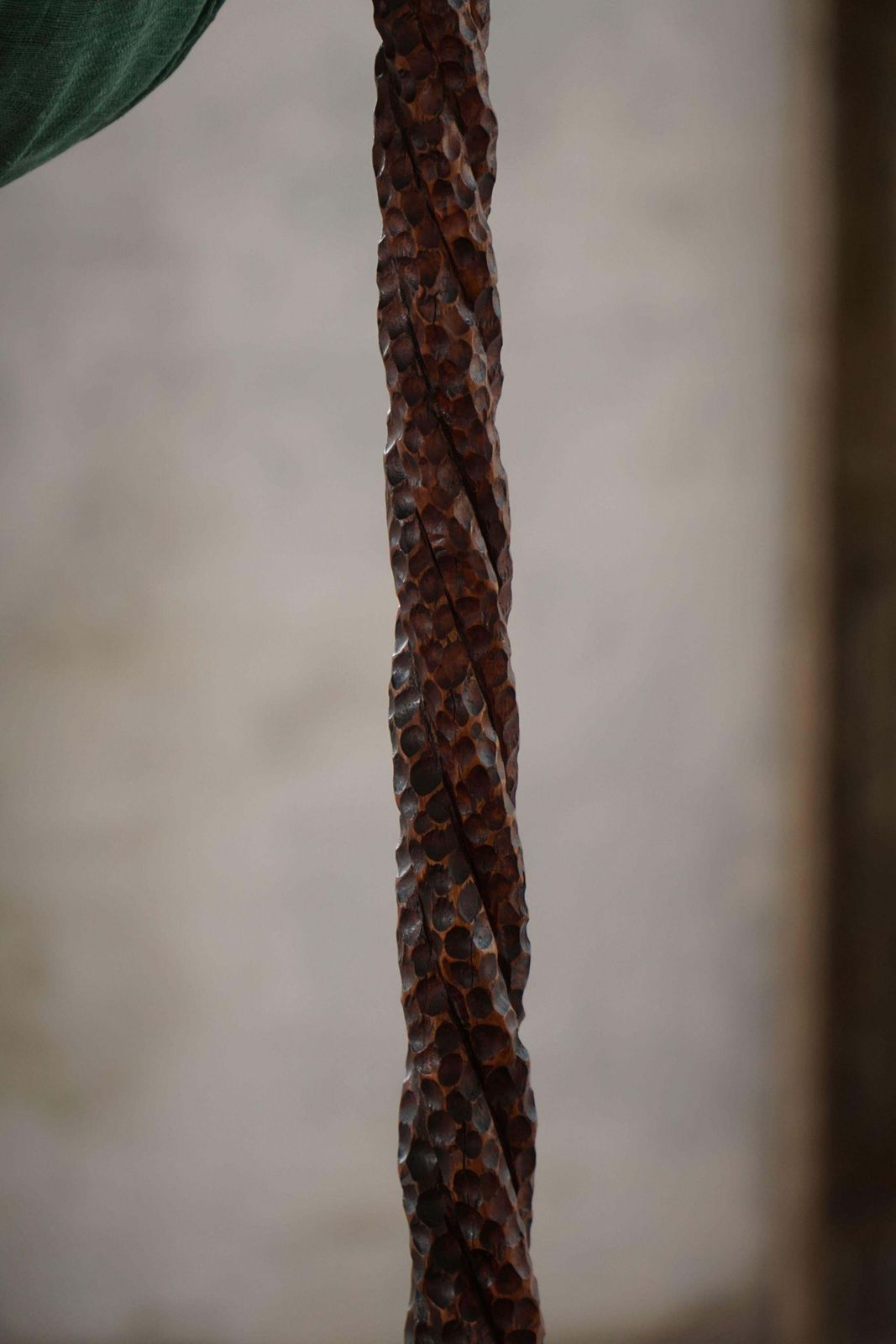 Swedish Mid Century Modern Organic Floor Lamp In Burned Wood, Wabi Sabi, 1950s photo buy