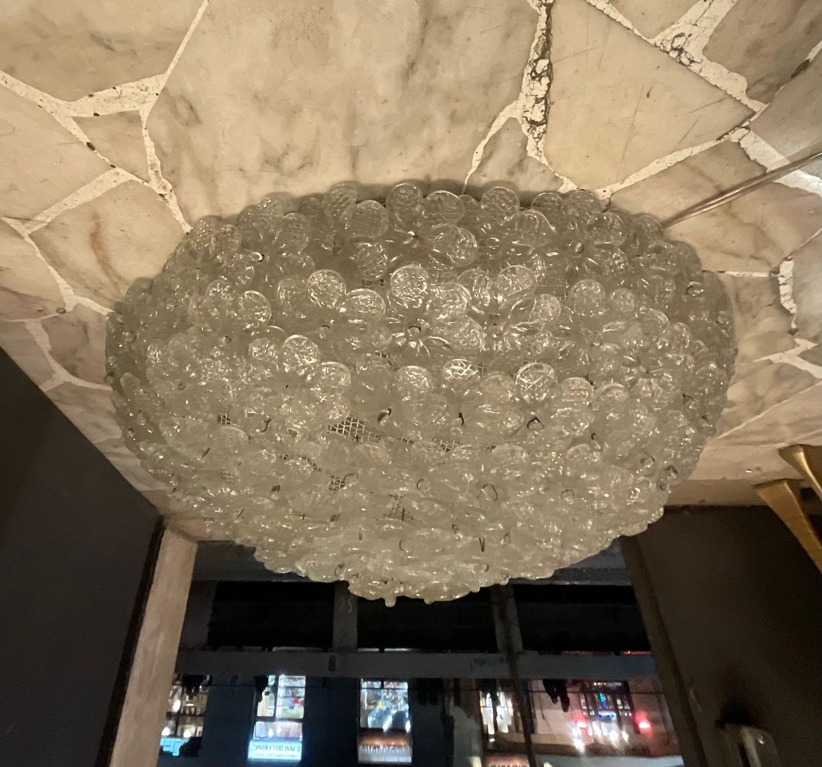 Seguso   Flavio Poli   Plafoniera A Fiori In Vetro Di Murano   Italia 1950 photo vinterior