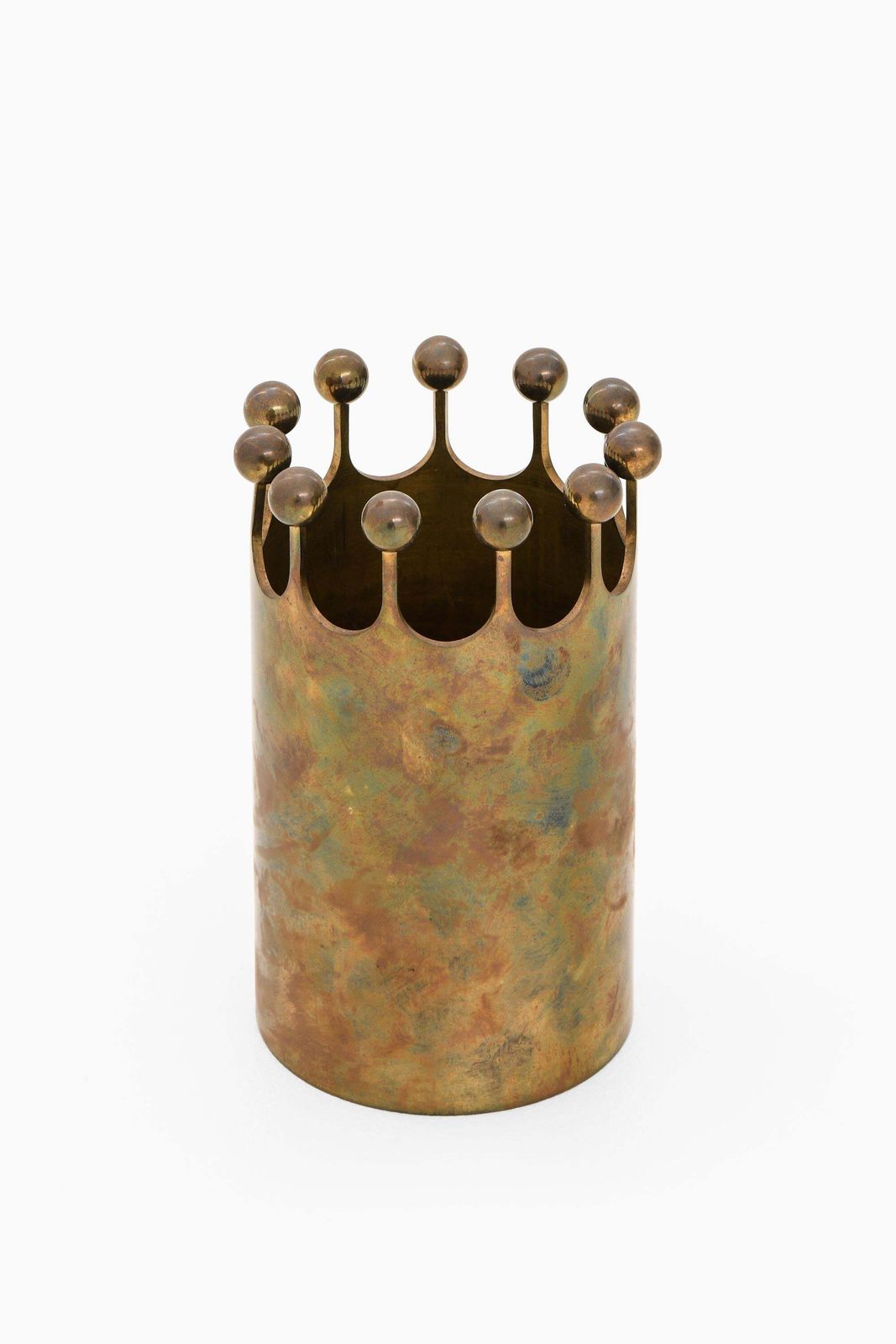 Rare Brass Vase By Pierre Forssell, 1950s photo for sale