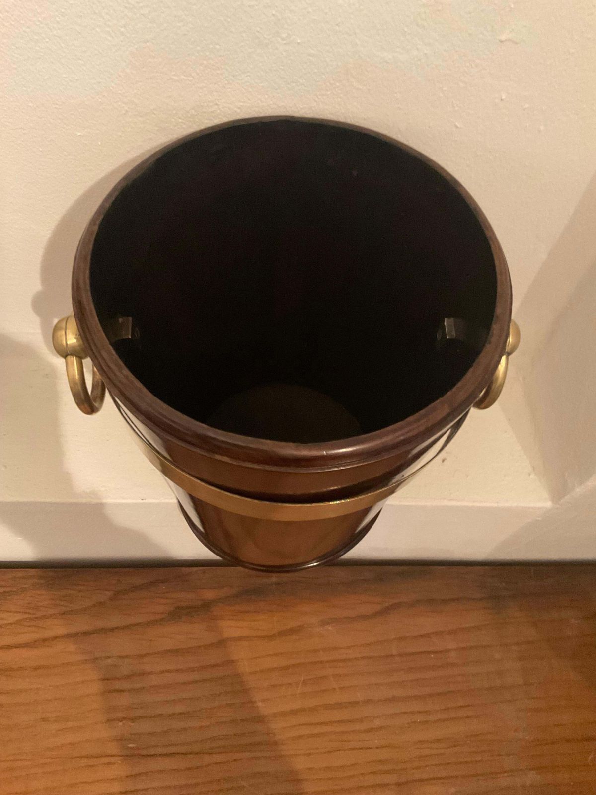 Bottle Holder Bucket In  Mahogany Wood And Brass Italy 1940 photo 1022.0