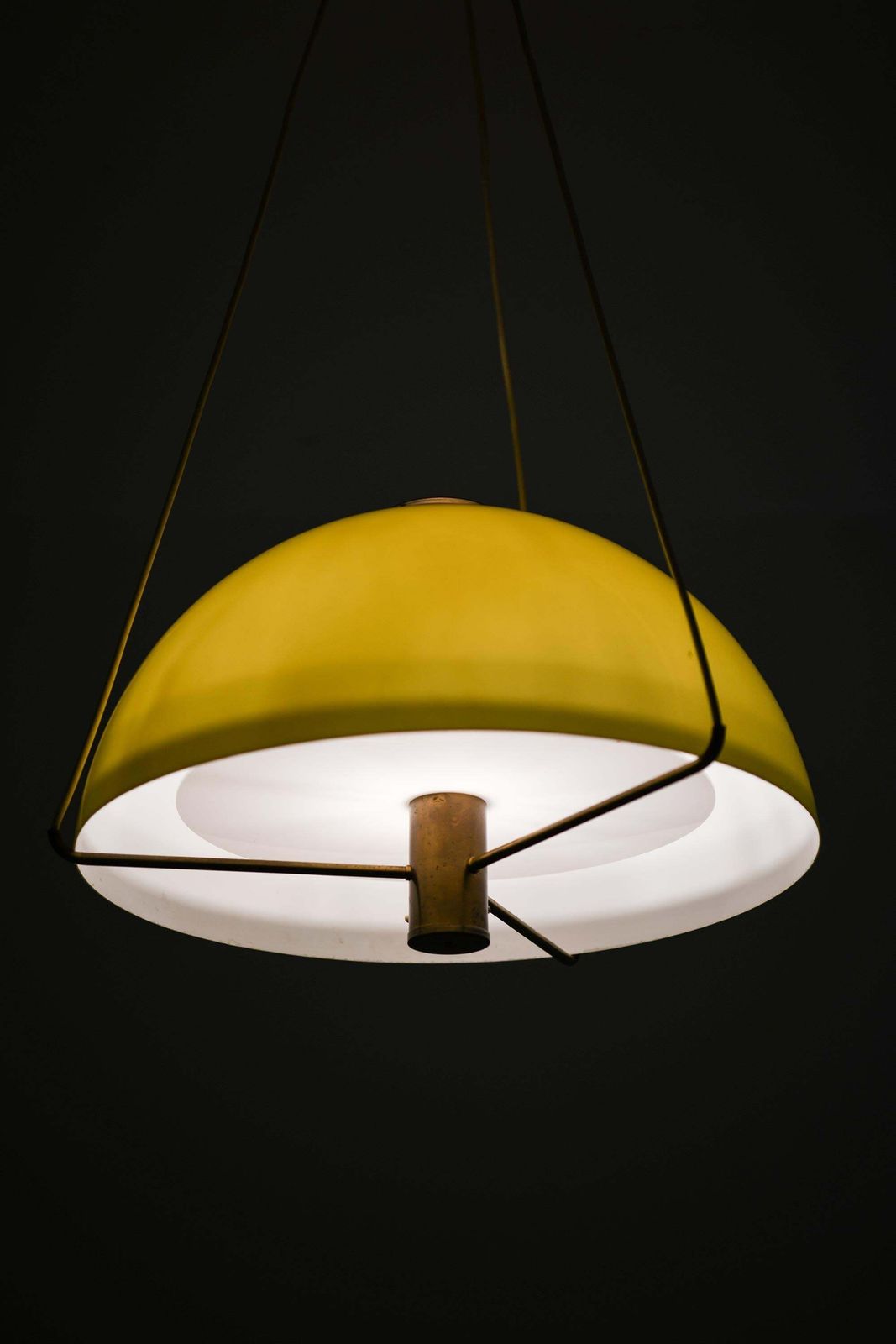 Rare Yellow Acrylic Ceiling Lamp By Anders Pehrson, 1960s photo Lighting