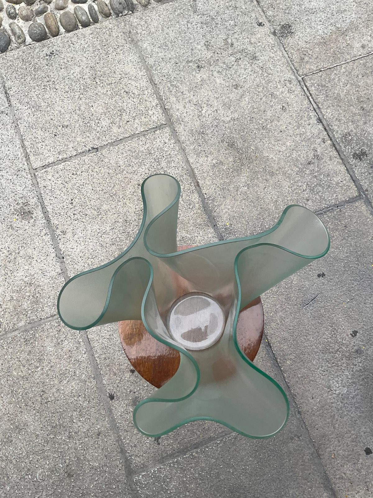 1945.0 Fontanaarte   Pietro Chiesa   Vaso Modello Cartoccio In Vetro   Italia 1950. photo